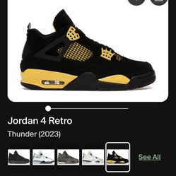 Jordan 4s Thunder 