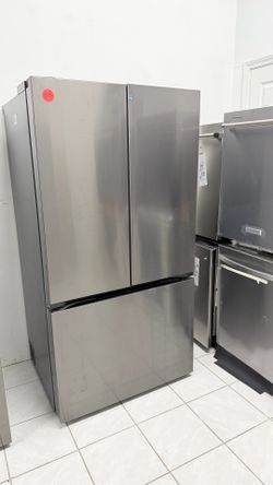 STAINLESS STEEL SAMSUNG THREE DOOR BESPOKE REFRIGERATOR