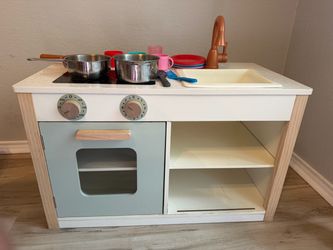 Wooden Kids Play Kitchen Set
