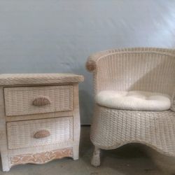 Pier 1 Embosed Wicker Bedroom Set