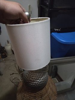 Grey Golf Ball Style Lamp