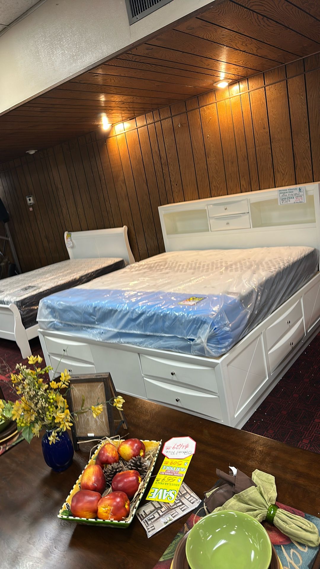 White King Size Chest Bed 