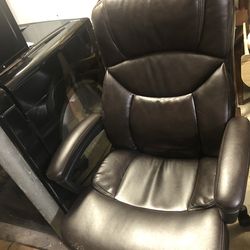 Brown High-Back Office Chair
