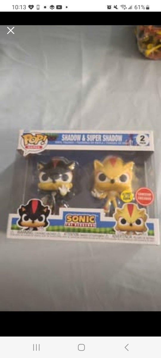 !NEW! Shadow & Super Shadow Sonic The Hedgehog (Glow In The Dark) Exclusive