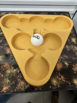 bruu Yellow Moving Beer Pong Robot with Box and Ball - Untested