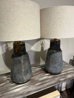 Trinity Table Lamps by Crestview Collection- Set of 2 Grey