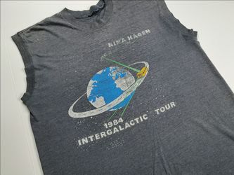 1984 NINA HAGEN INTERGALACTIC TOUR Sleeveless Shirt Small Single-Stitch Punk VTG