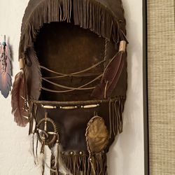 Brown Leather papoose Baby Carrier