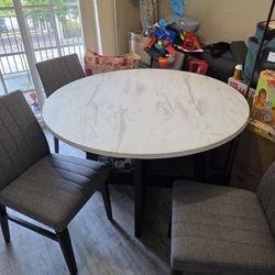 Nice Round Dining Table With 4 Chairs
