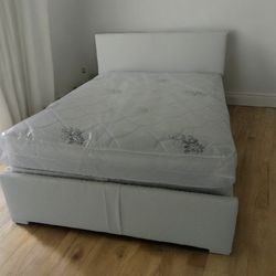 $380 Queen Bed Frame With Mattress And Boxspring Brand New Free Delivery 