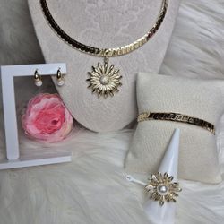 Beautiful Set High Quality Jewelry 14k Gold Laminated Hypoallergenic Waterproof Non Tarnish Excellent Quality Jewelry Prices Are On Description 