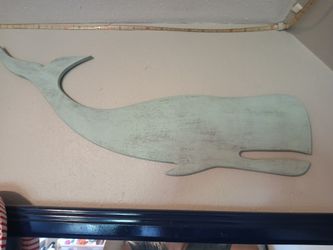 Wooden whale decor
