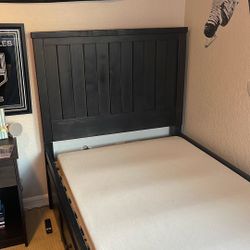 Twin Bed Frame With 2 Storage Drawers 