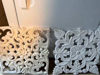 Pair of Ross wood wall decor