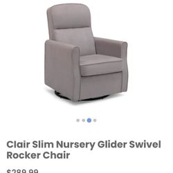 New Clair Slim Nursery Glider/ In Box / Grey Glider 