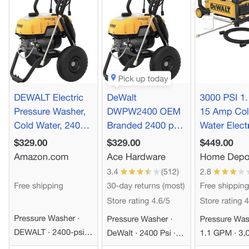 Dewalt electric pressure washer 2400 psi