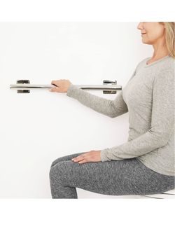 22” Designer Straight Shower Grab Bar with Square Flanges, Polished Finish