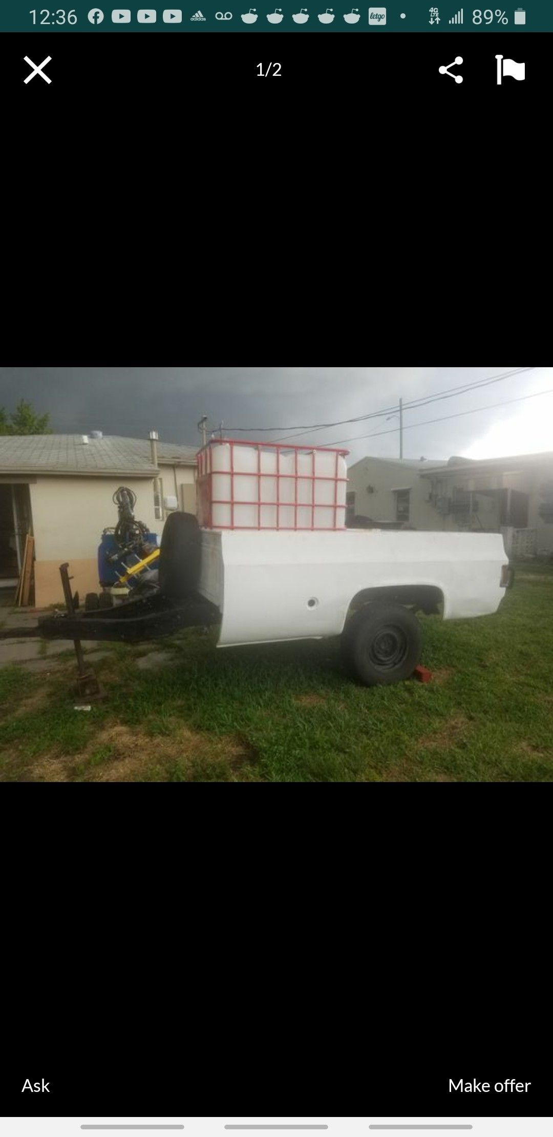 Trailer 1k OBO or trade for closed trailer