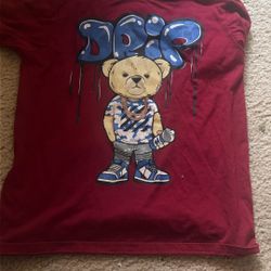 red teddy bear shirt