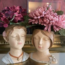 Very  Gorgeous 2 Vases With Flowers  For  Both 