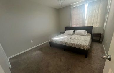 Kind  gray platform bed