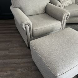 Chair And Matching Ottoman