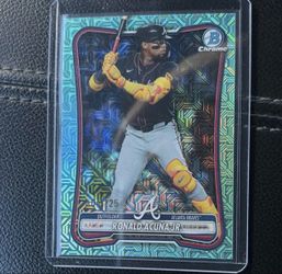 2026 Bowman Chrome Mojo Refractor Aqua Ronald Acuña Jr. Numbered /125