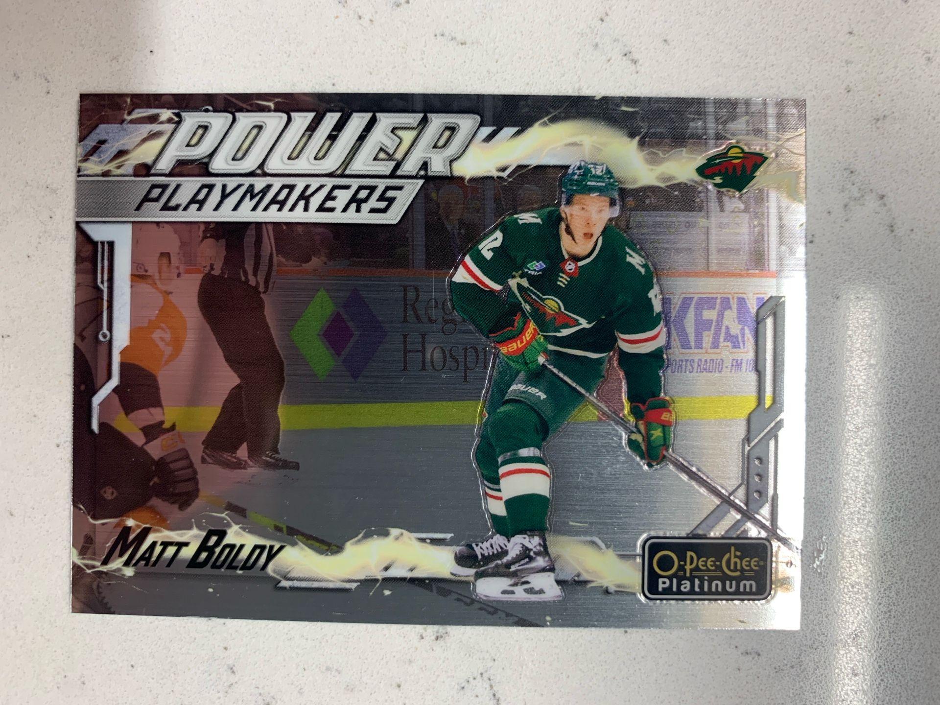 2024-25 O-Pee-Chee Platinum Matt Boldy #PM-10 Power Playmakers Minnesota Wild