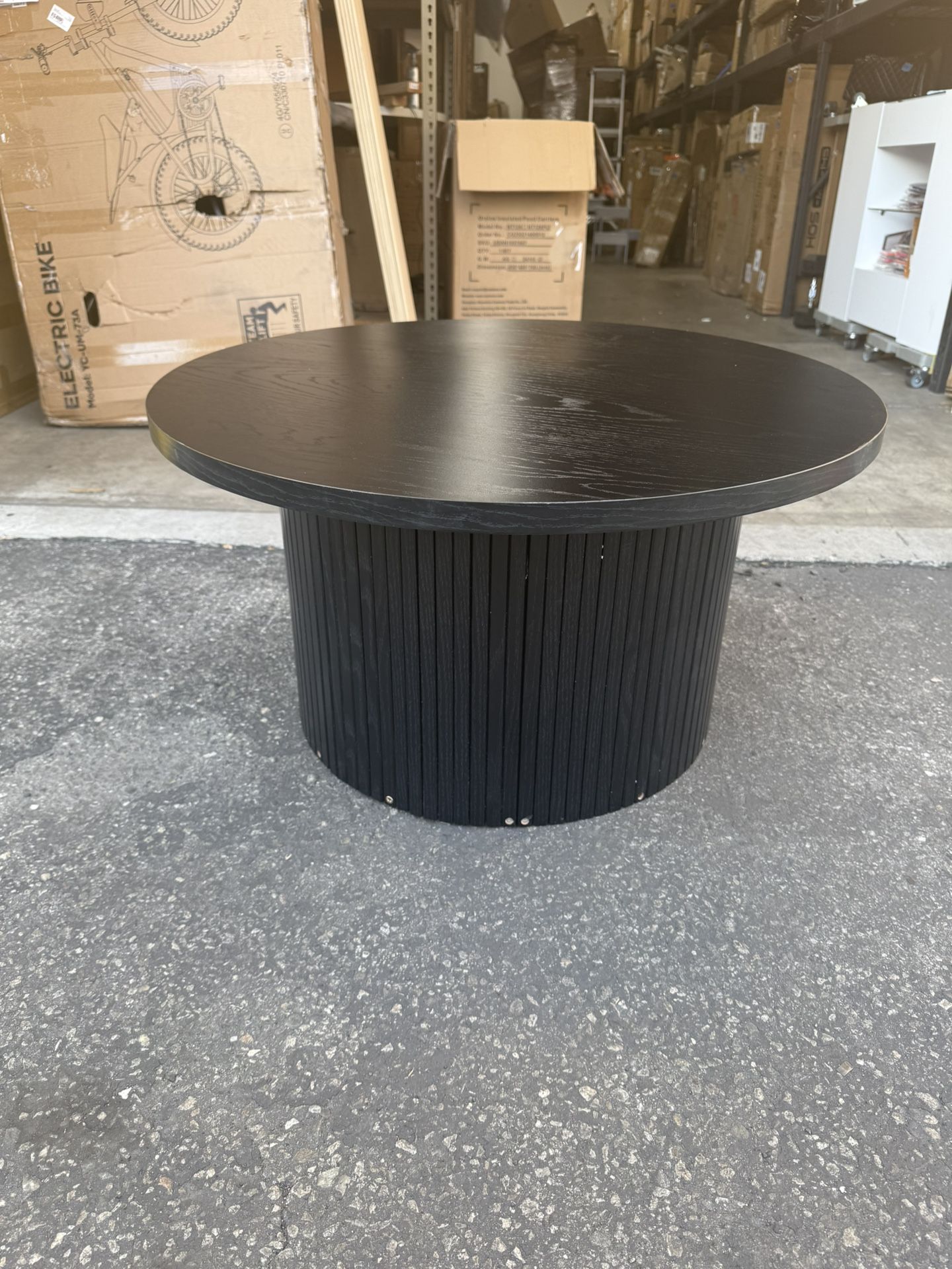 Black Round Coffee Table