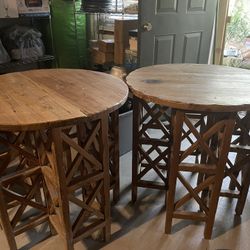 2 Wooden Tables 