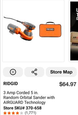 Ridgid 5 in. Random orbit sander