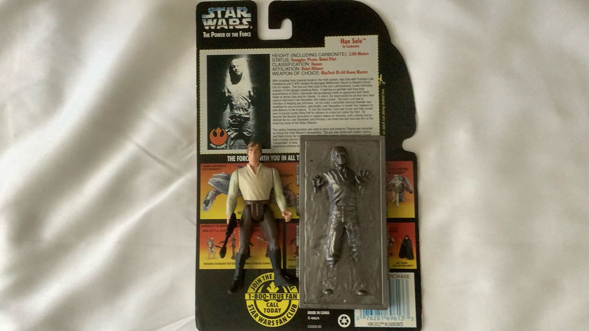 1996 Kenner Star Wars Power of the Force Han Solo in Carbonite Block Figure