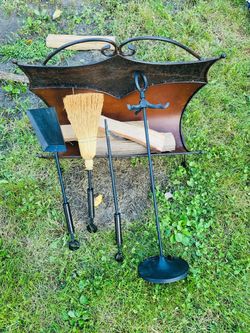 Fireplace Tool Set with Log Holder