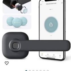 YEEUU Smart Door Lock with Fingerprint, NFC, APP. Stylish Bluetooth Door Lever. Keyless Entry for