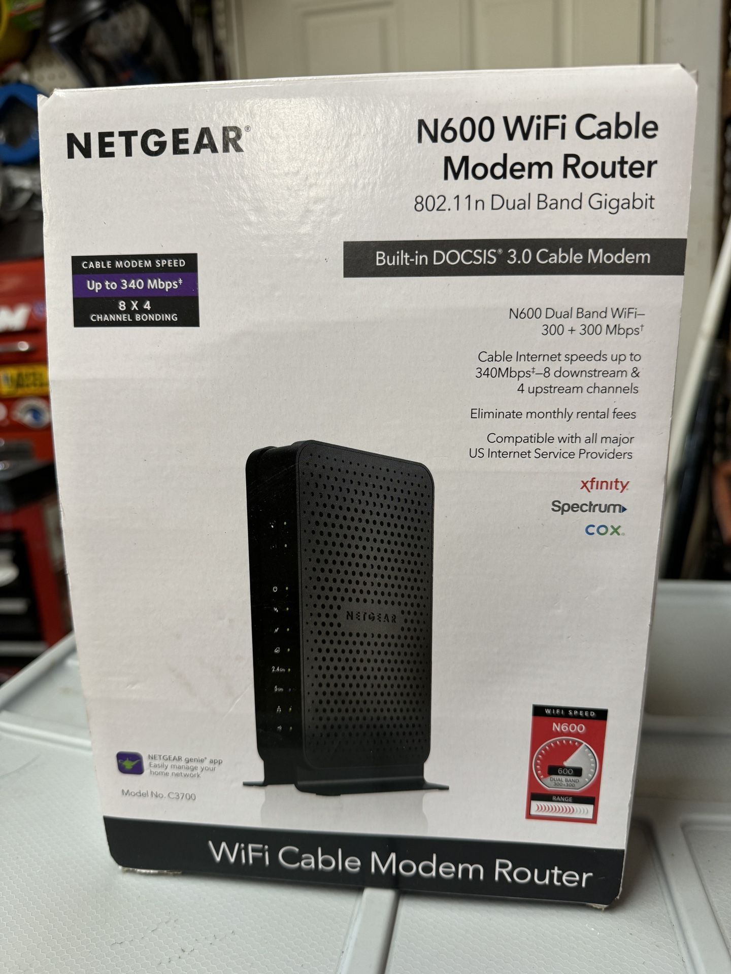 Netgear N600 Wif Cable Modem Router C3700