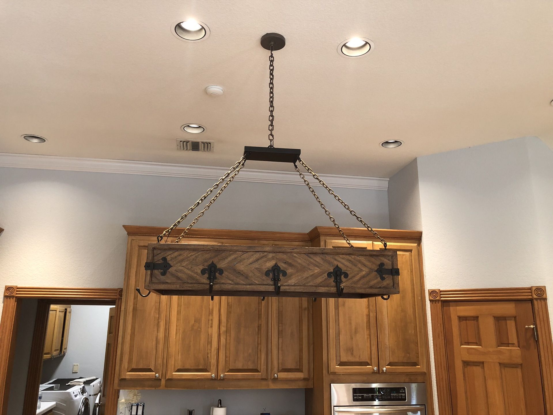 Theodore Alexander Tuscan Style LED Light Pot Rack