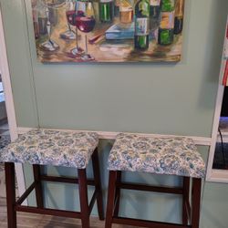 2 Bar Stools Refurbished. 