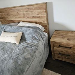 New In Box Queen Frame + 2 Nightstands