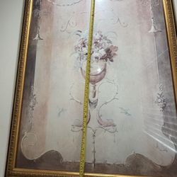Gold Tone Frame Art Piece