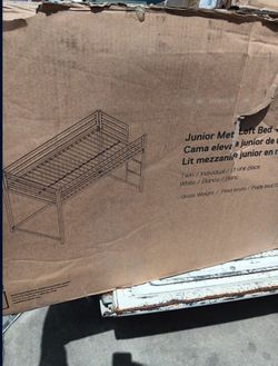 DHP Miles Metal Twin Loft Bed White