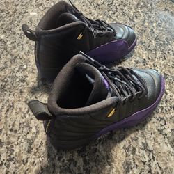 Jordan 12 Court Purple/Black Size 1Y