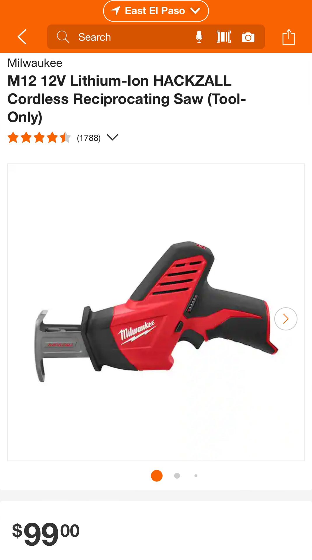 Brand New Milwaukee M12 12V Lithium-Ion HACKZALL Cordless Reciprocating Saw (TOOL ONLY)