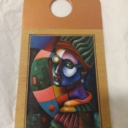 CONTEMPORARY  SANTURRO OIL ON WOOD PAINTING 