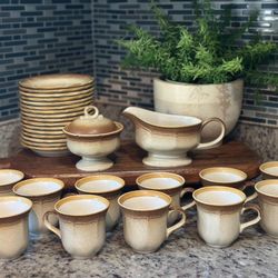 Vintage Mikasa Whole Wheat Stoneware Dishes 