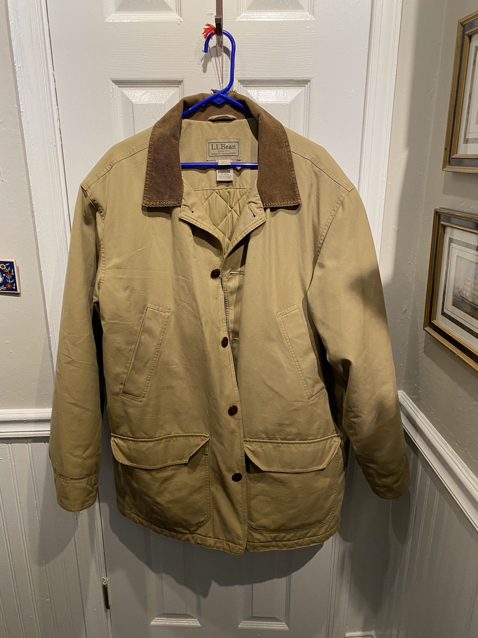 LL Bean Mens XL Tall Thinsulate Lined Field Coat