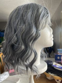 Grey/blue Wig #4