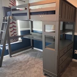 Desk/Loft bed/Dresser Combo