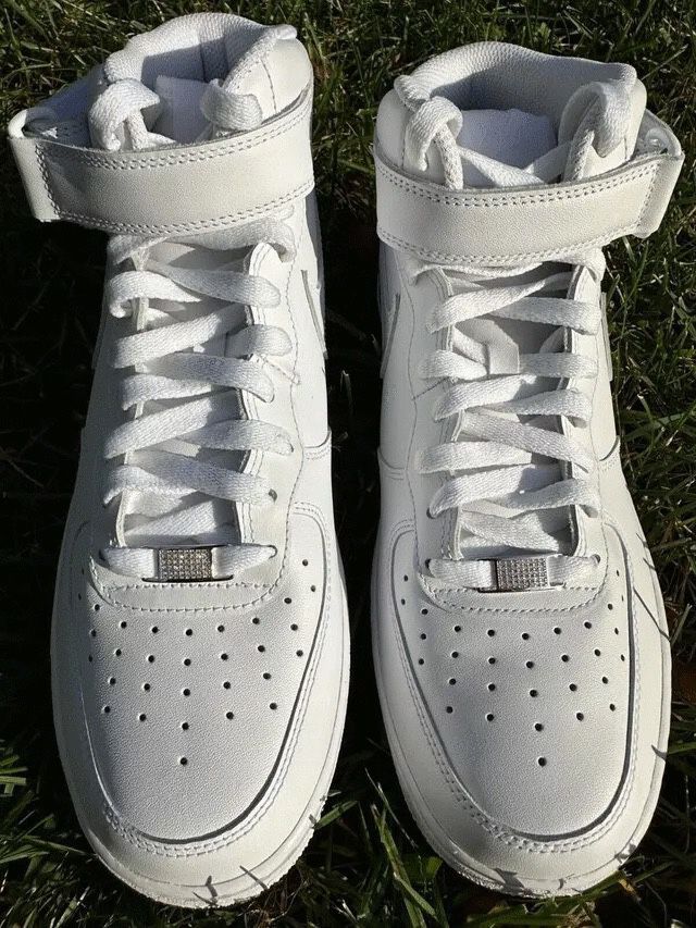 Iced Solid 925 Sterling Silver Lace Locks For Sneakers Nike AF1 Jordans Etc