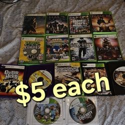 Xbox 360 Games $5 Each