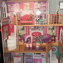 Large 3 Floors Doll House 
